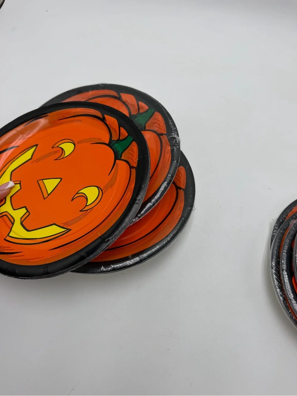 Vintage DesignWare Halloween Pumpkin Party Lot Plates Napkins Cups